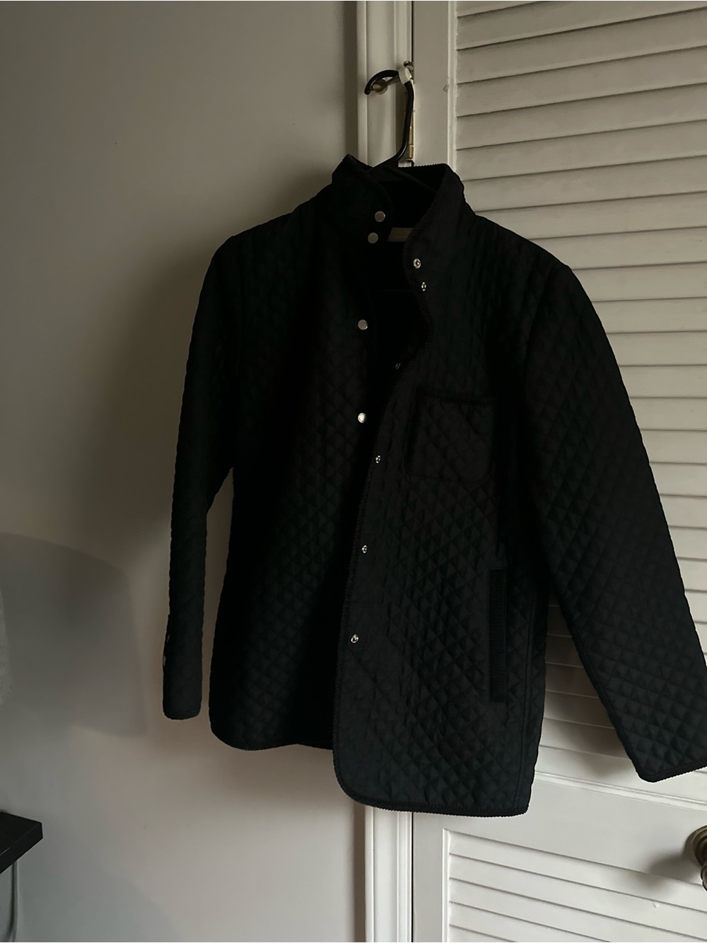 Kate Hill Black Quilted Lightweight Shirt Jacket